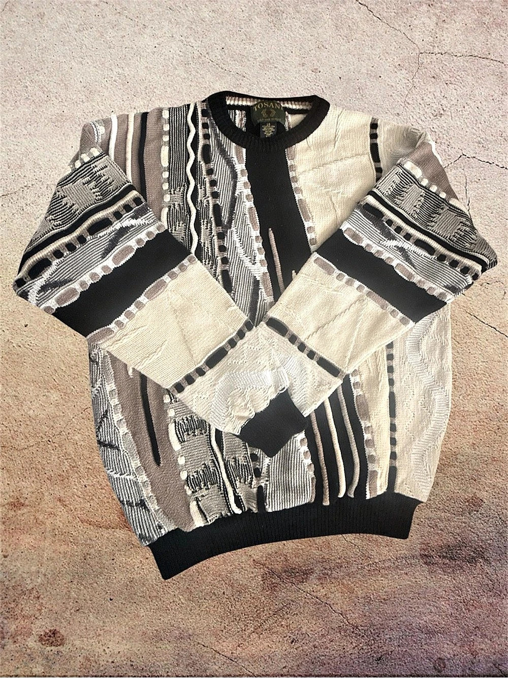 Vintage 3D Knit TOSANI Cotton Sweater